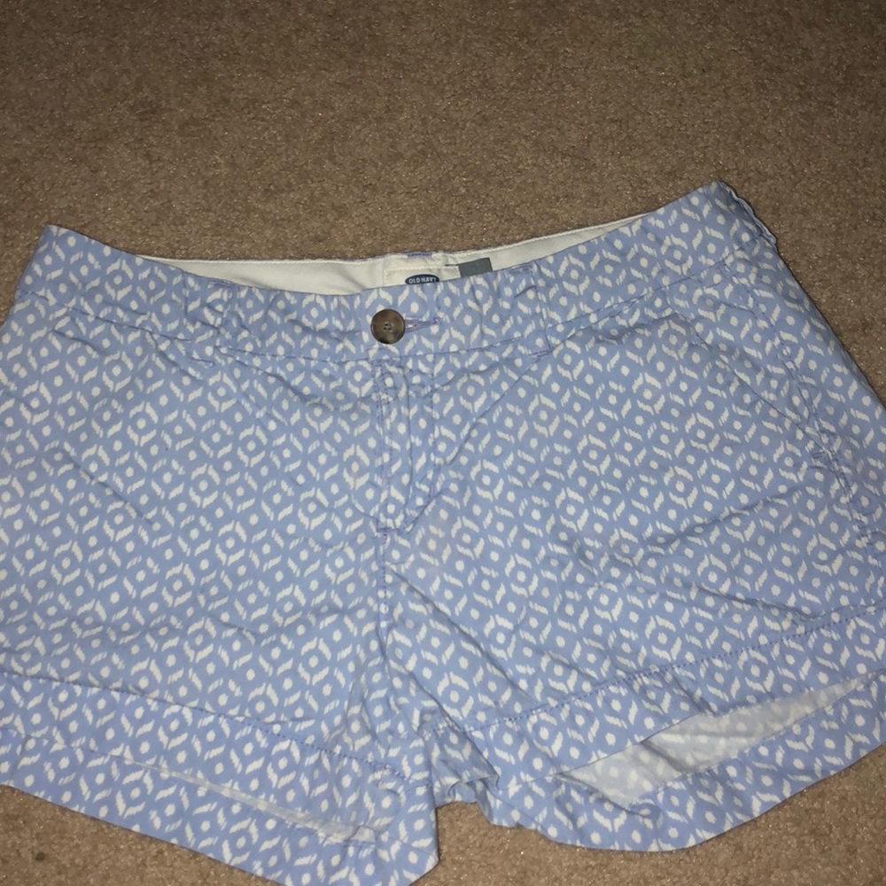 pretty blue patterned shorts